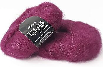 Amazon.com: Mohair and Silk Yarn Drops Kid-Silk, 0 or Lace, 2 Ply